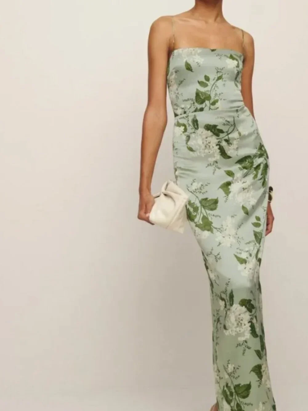 Reformation Frankie Silk Dress - tea garden - Picture 1 of 6